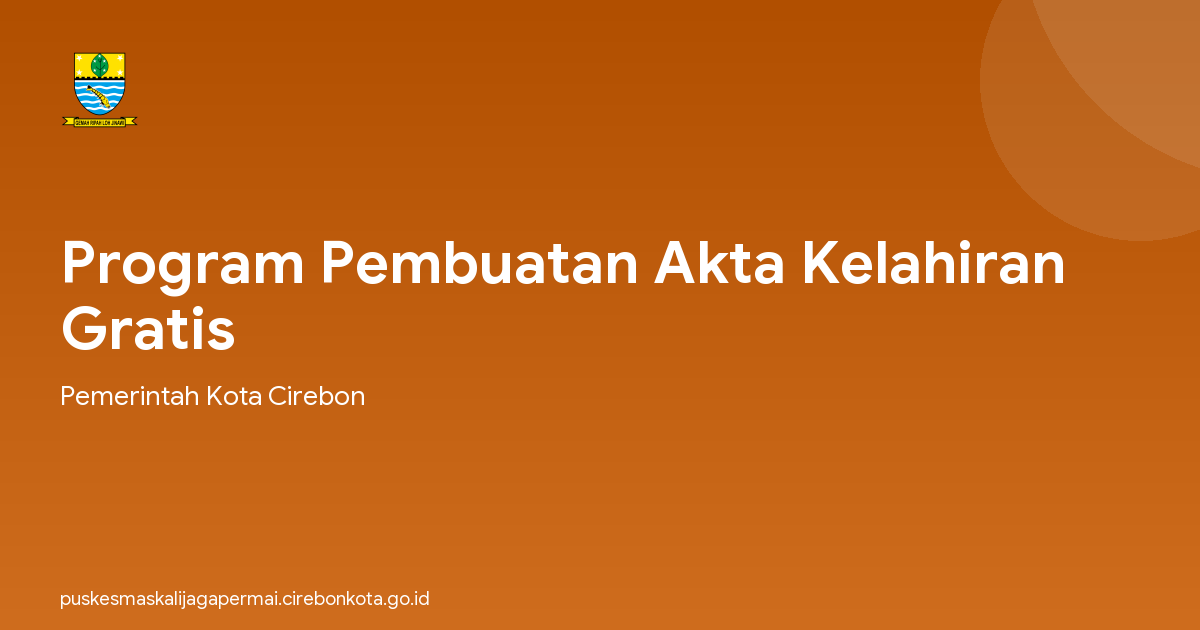 Program Pembuatan Akta Kelahiran Gratis